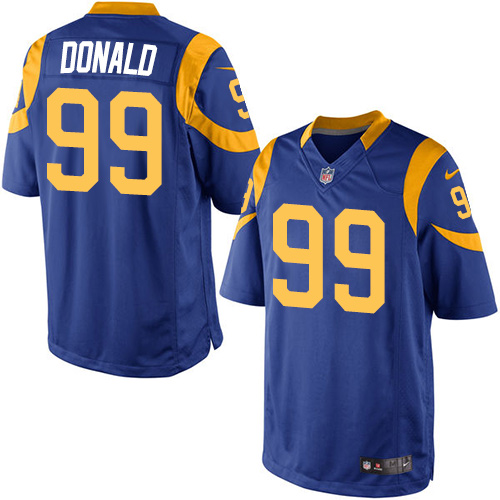 Men's Limited Aaron Donald Nike Jersey Royal Blue Alternate - #99 NFL Los Angeles Rams